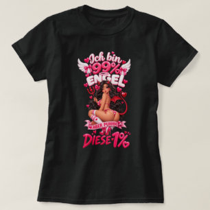 Camiseta "Sou 99 por cento anjo, mas puh, esse 1"
