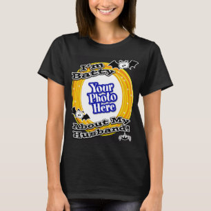 Camiseta Sou a Batty por causa do meu marido, foto negra