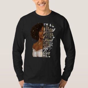 Camiseta Sou a Black Girl May Birthday Dia de as mães