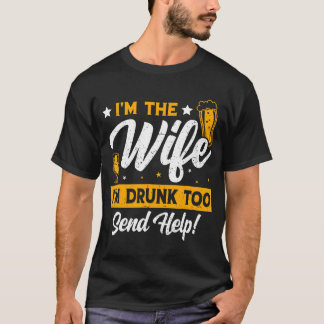Camiseta Sou A Esposa Que Bebado Coincidir Com Casais Engra