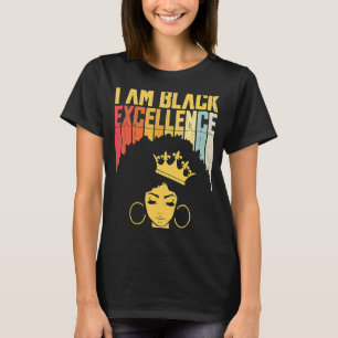 Camiseta Sou a Excelência negra História negra Orgulho afri