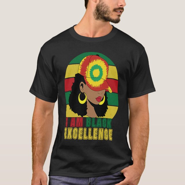 Camiseta Sou a Excelência negra Melanina Mulheres Negras Mê (Frente)