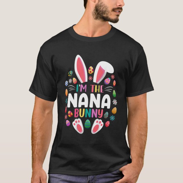 Camiseta Sou A Família Do Dia Da Páscoa Nana Bunny (Frente)