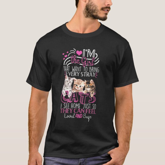 Camiseta Sou A Garota Que Quer Trazer Todos Os Gatos Estrag (Frente)