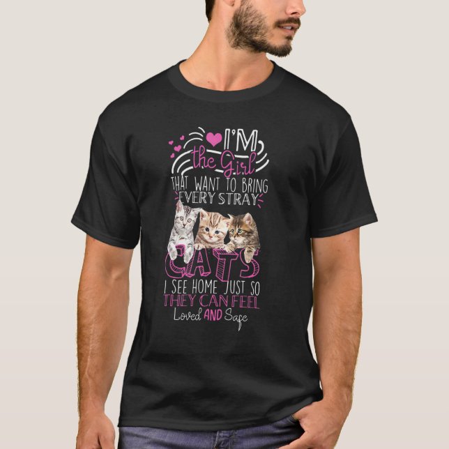 Camiseta Sou A Garota Que Quer Trazer Todos Os Gatos Estrag (Frente)