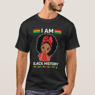 Camiseta Sou a História Negra Mês do Gir Afro-Americano