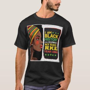 Camiseta Sou a História Negra Mês Mulher Africana