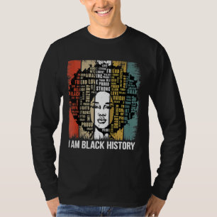 Camiseta Sou a História Negra Mês Mulheres Africanas Afro R