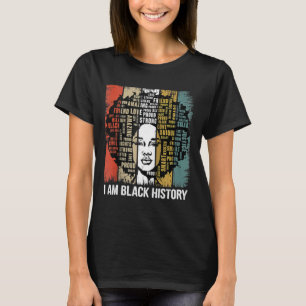 Camiseta Sou a História Negra Mês Mulheres Africanas Afro R