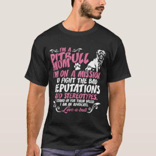 Camiseta Sou A Mãe Do Pitbull Em Missão De Luta - Nova