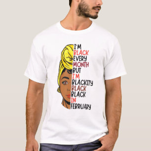 Camiseta Sou a magia negra negra negra negra em fevereiro F
