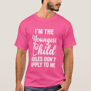 Camiseta Sou a mais nova regra de criança não se aplica a m