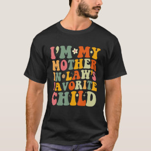 Camiseta Sou a minha mãe favorita, pai engraçado infantil