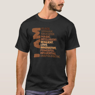 Camiseta Sou a mulher negra Melanin Orgulho Africano Histo