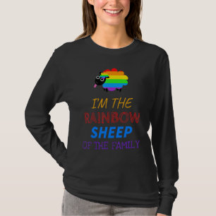 Camiseta Sou A Ovelha Arco-Íris Do Orgulho 1 Da Minha Famíl