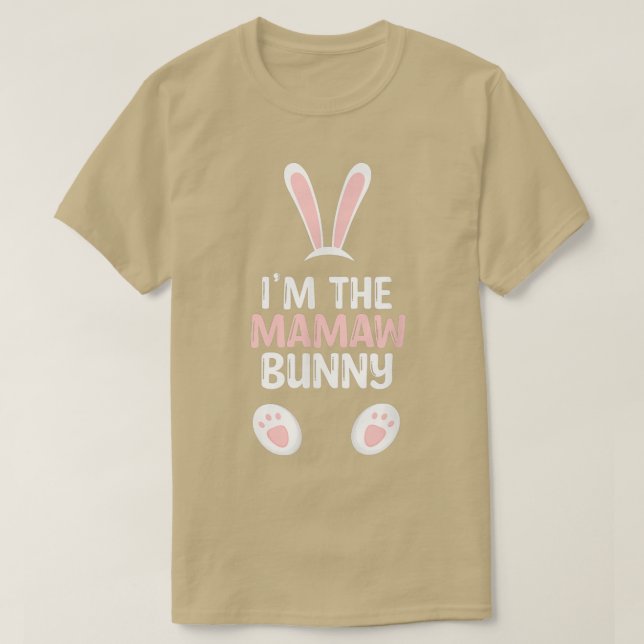 Camiseta Sou a Páscoa da Família Mamaw Bunny (Frente do Design)