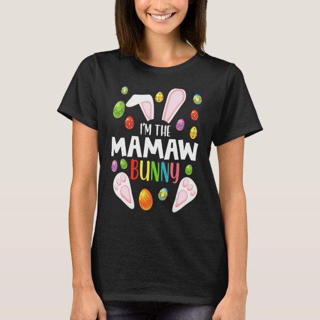 Camiseta Sou a Páscoa da família Mamaw Bunny Engraçado (Frente)