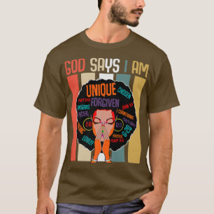 Camiseta Sou a Rainha Afro Art Co, História da Melanina Neg