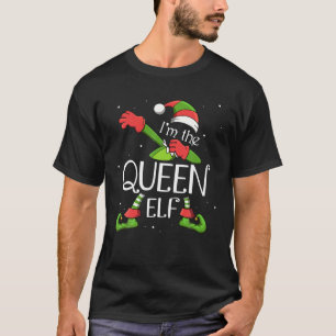 Camiseta Sou a Rainha Elf Dabbing Santa Claus Família Xmas
