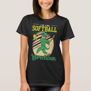Camiseta Sou a Rua do Softball Leprechaun Pat do Santo de P