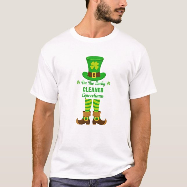 Camiseta Sou a Rua Feliz Leprechaun Engraçado, Patrick. (Frente)
