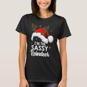 Camiseta Sou a Sassy Reindeer da Família de Pijamas de Nata