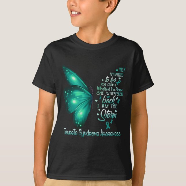 Camiseta Sou A Tempestade Síndrome de Tourette Borboleta de (Frente)