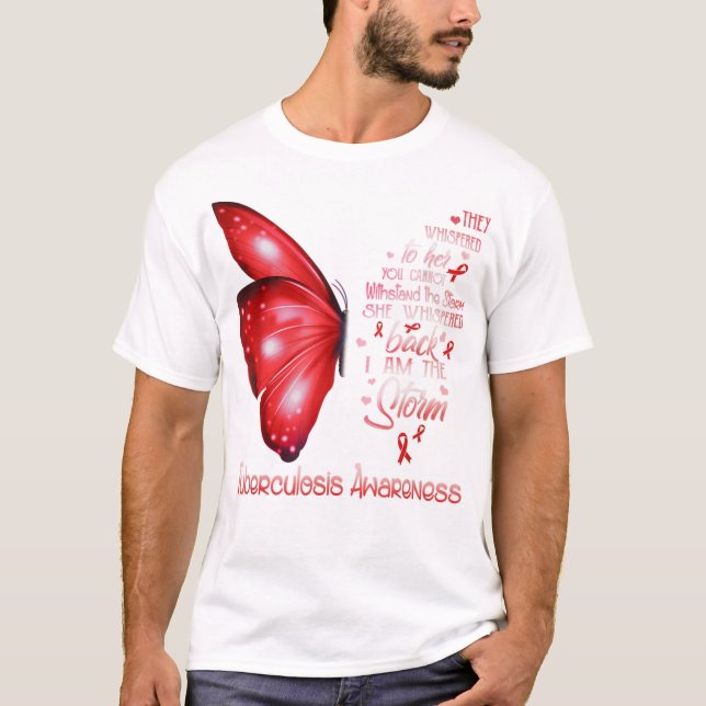 Camiseta Sou a tempestade Tuberculose Borboleta (Frente)