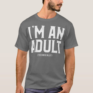 Camiseta Sou Adulto Tecnicamente 18º Aniversário