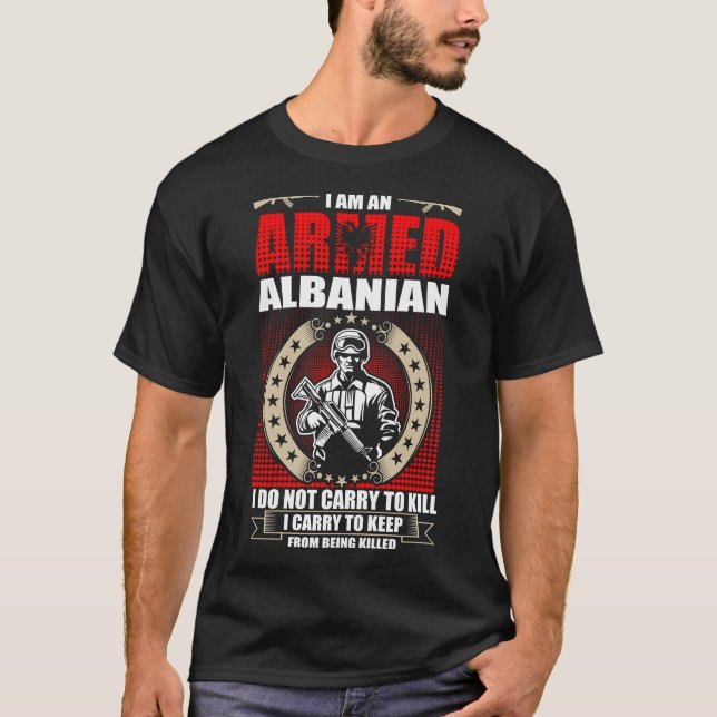 Camiseta Sou Albanês Armado (Frente)