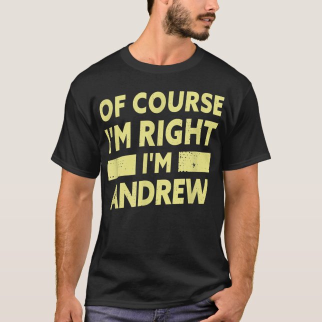 Camiseta Sou Andrew Funny Andrew Nome  (Frente)