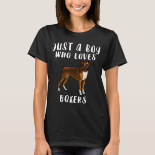 Camiseta Sou Apenas Um Menino Que Ama Cachorro De Boxers