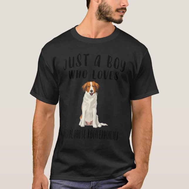 Camiseta Sou Apenas Um Menino Que Ama Nederlandse kooikerho (Frente)