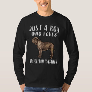 Camiseta Sou Apenas Um Menino Que Ama O Cão Mastiff napolit