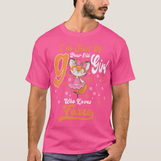 Camiseta Sou Apenas Uma Garota De 9 Anos Que Ama Raposa Bir