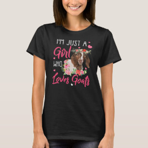 Camiseta Sou apenas uma garota que ama Goats Goat Lover