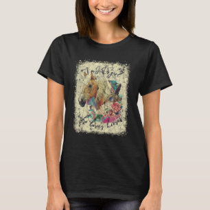 Camiseta Sou apenas uma garota que ama o animal de cavalo f