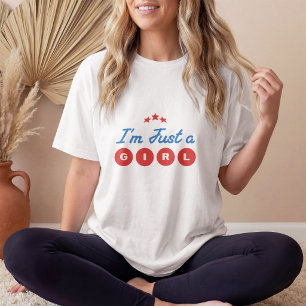 Camiseta "Sou Apenas uma GAROTA"Tipografia Retro