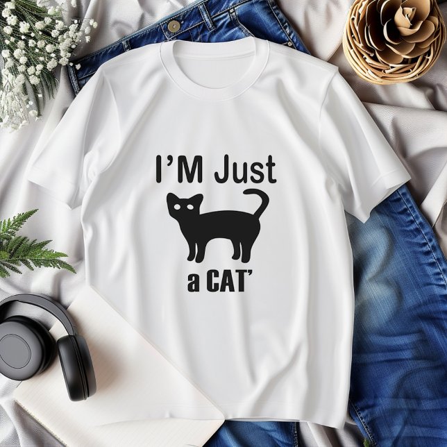 Camiseta Sou apenas uma gata louca de gatos, presentes Tshi (Criador carregado)