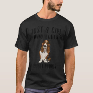 Camiseta Sou Apenas Uma Menina Que Ama Cachorro De Caça-Ces