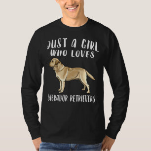 Camiseta Sou Apenas Uma Menina Que Ama Labrador Amarelo Ret