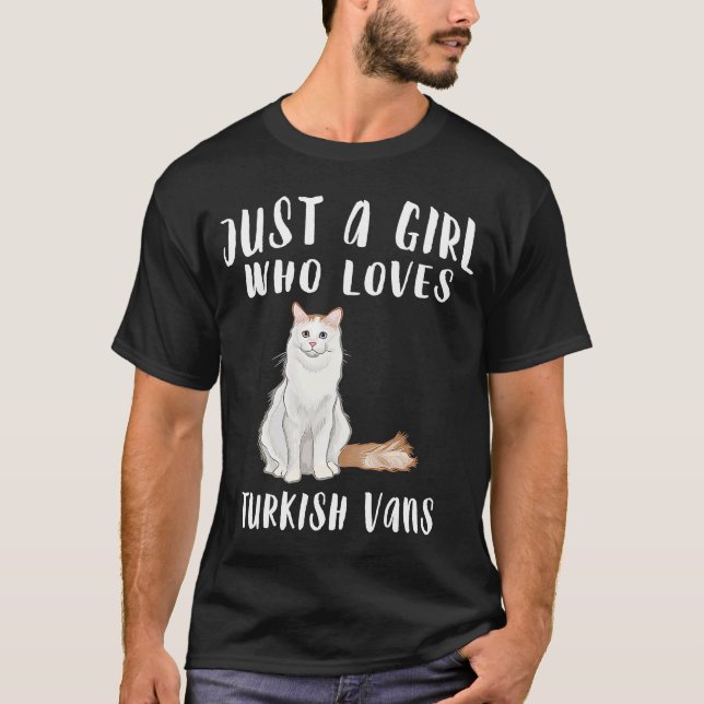 Camiseta Sou Apenas Uma Menina Que Ama O Gato Dos Vans Turc (Frente)