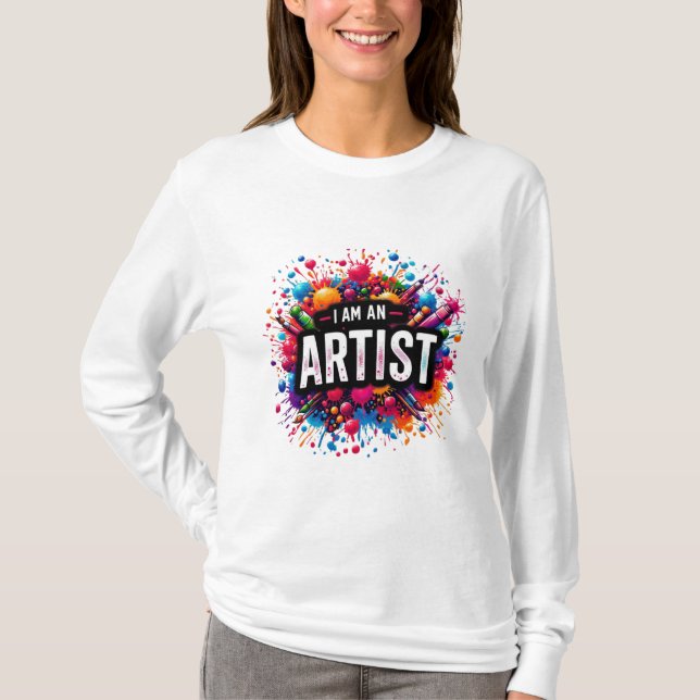 Camiseta Sou artista | pintor | Desenho | Professores de ar (Frente)