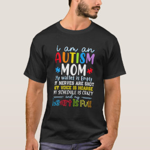 Camiseta Sou Autismo Mãe Minha Carteira Está Vazia Meus N