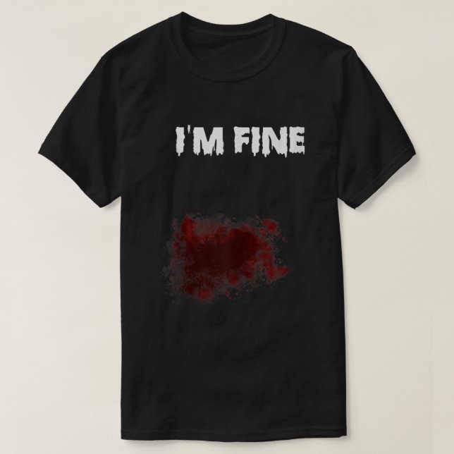 Camiseta Sou Bastante Zombie Bite Assustadora Figurino De H (Frente do Design)