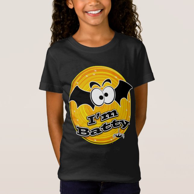 Camiseta Sou Batty Orange e Yellow Swirl (Frente)