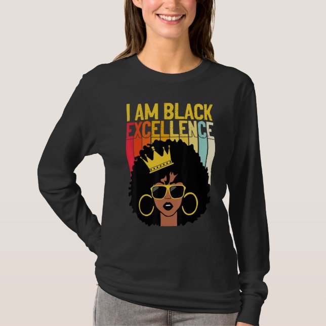 Camiseta Sou Black Excellence Melanin Queen Afro Women Ari (Frente)