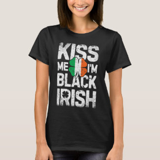 Camiseta Sou Black Irish Dia de São Patrício Men Ireland Fl