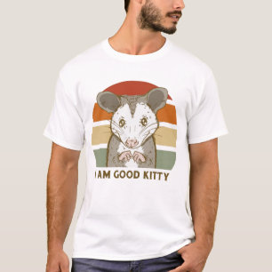 Camiseta Sou Bom Gatinho - Engraçado Possum Retro Design