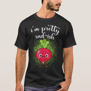 Camiseta Sou Bonito Rad-Ish Engraçado Vegetariano Radish